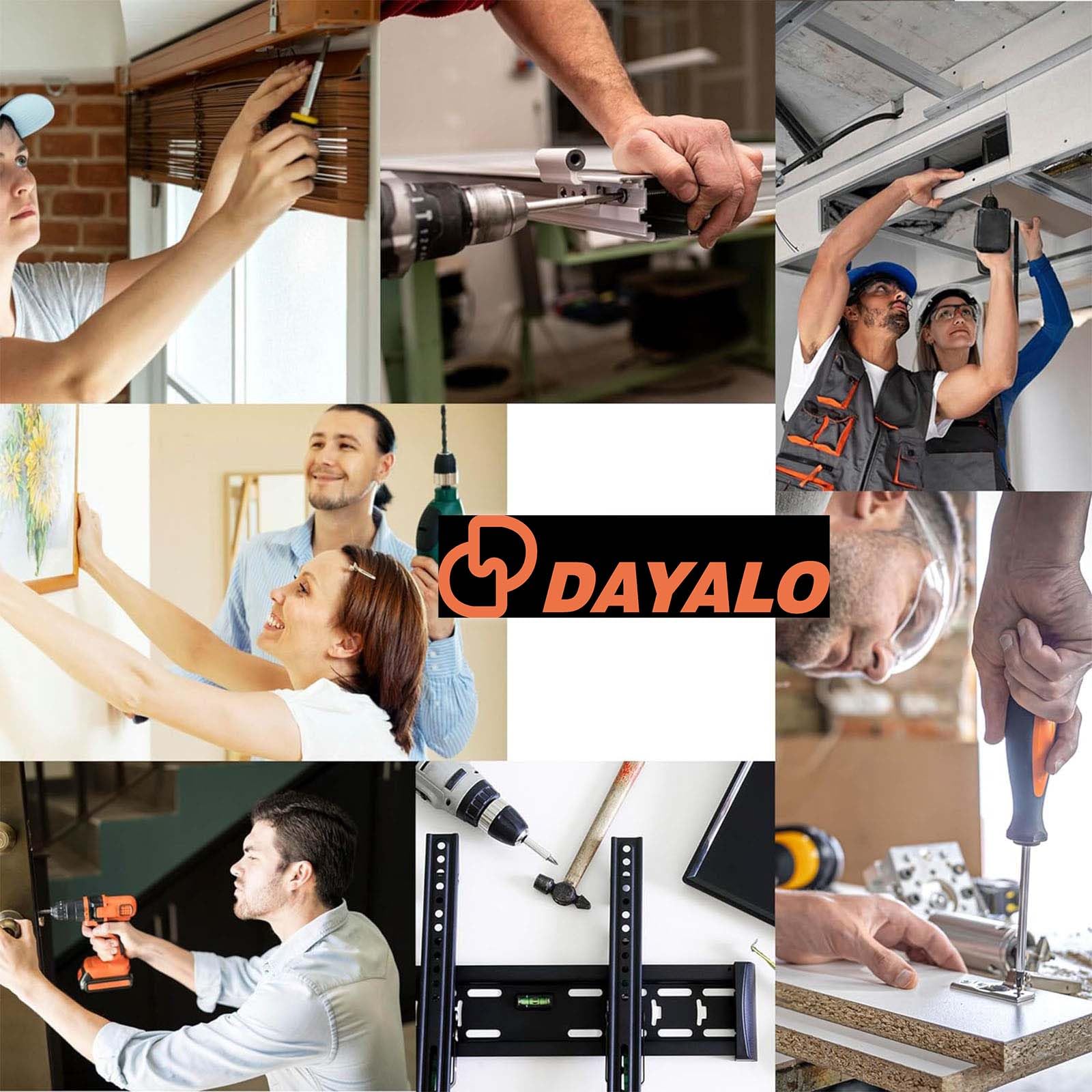 Dayalo 40 sztuk wkrętów do blachy, M5,5 x 45 mm, wkręty samogwintujące ze stali nierdzewnej, śruby z łbem płaskim, wkręty z łbem sześciokątnym, z wiertłem sześciokątnym