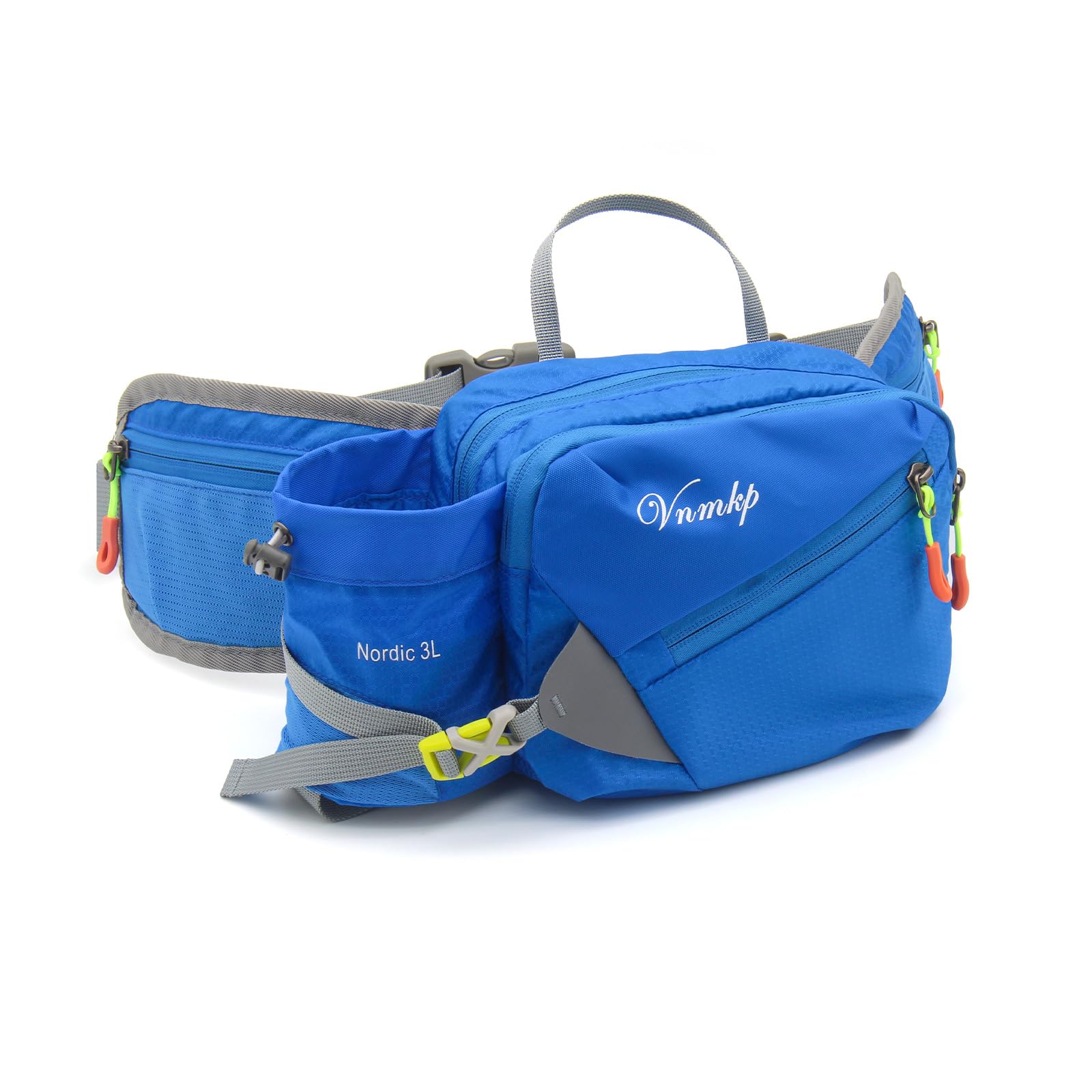 Waist Pack with Water Bottle Holder for Men and Women for Running Climbing Hiking Fitness Cycling and Other Outdoor Sports (Blue）