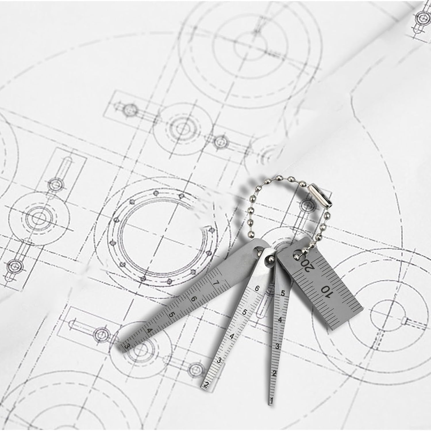 Steel Tapered Ruler Set 4pcs Gap Gauge Aperture Tool Wedge Feeler Woodworking Measurement Pocket Size