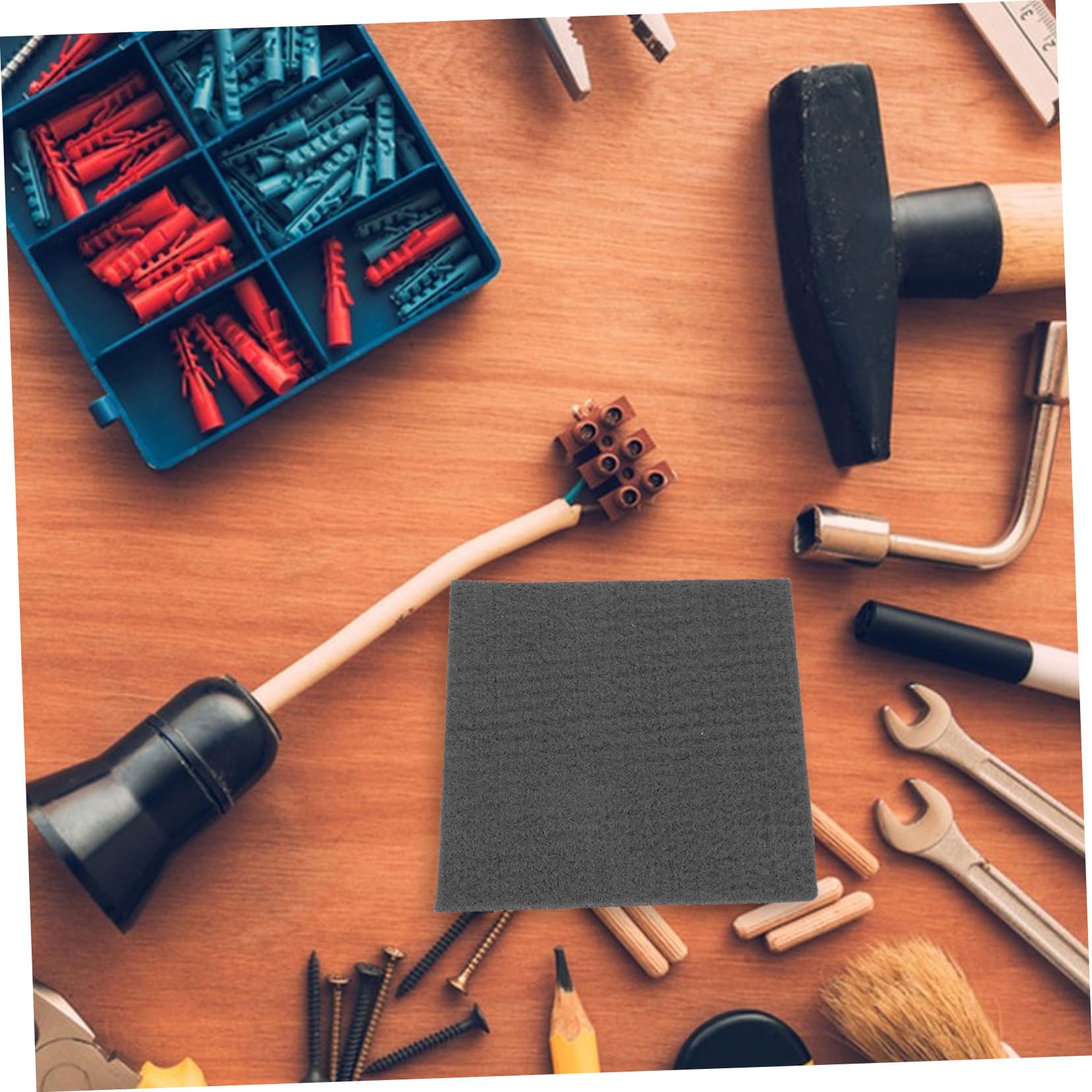 SOLUSTRE Black Fireproof Fabric Welding Blanket Carbon Felt Material Welders Graphite Blanket