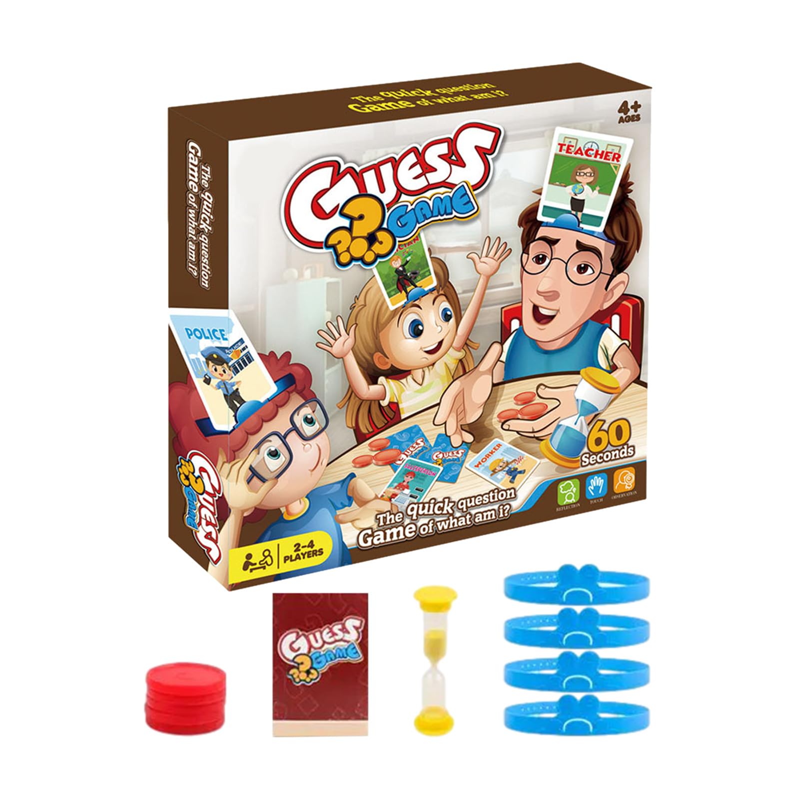 M.Y Gioco Di Carte What Am I? – Indovina Chi Sei Con Timer E Fasce – Per Famiglie E Bambini 3+ - 6