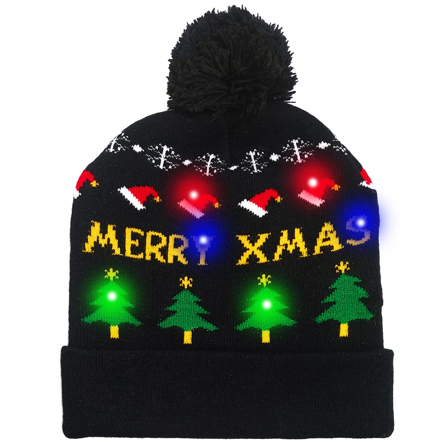 Christmas Hat Gag Gifts White Elephant Gifts Funny Novelty Santa Hats Xmas Stocking Stuffers Party Favors for Women Men Adults Kids