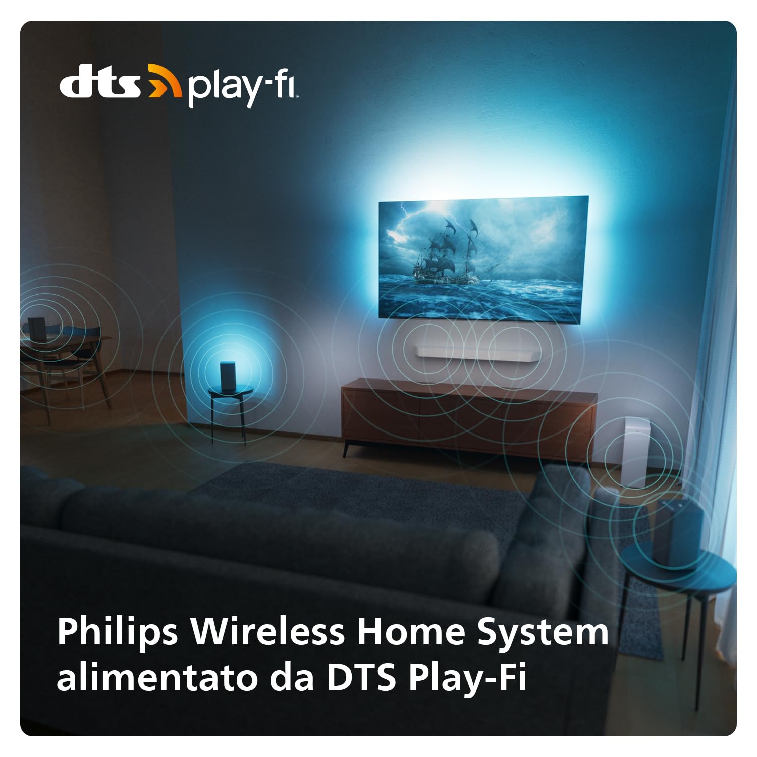 Philips Ambilight 65OLED819 4K OLED Smart TV - Display 65’’ con P5 AI Perfect Picture Ultra HD Google TV Dolby Vision e Dolby Atmos Sound, Funziona con Alexa e Google Assistant - Cornice in metallo
