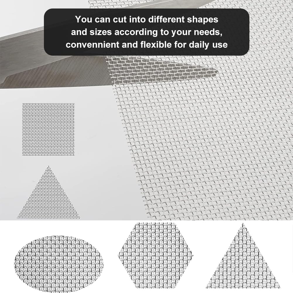 Rete In Acciaio Inox 304 Per Piante E Giardino - 2 Pezzi 30x21cm Con Pennello | Maglia Fine Resistente - Foto 10