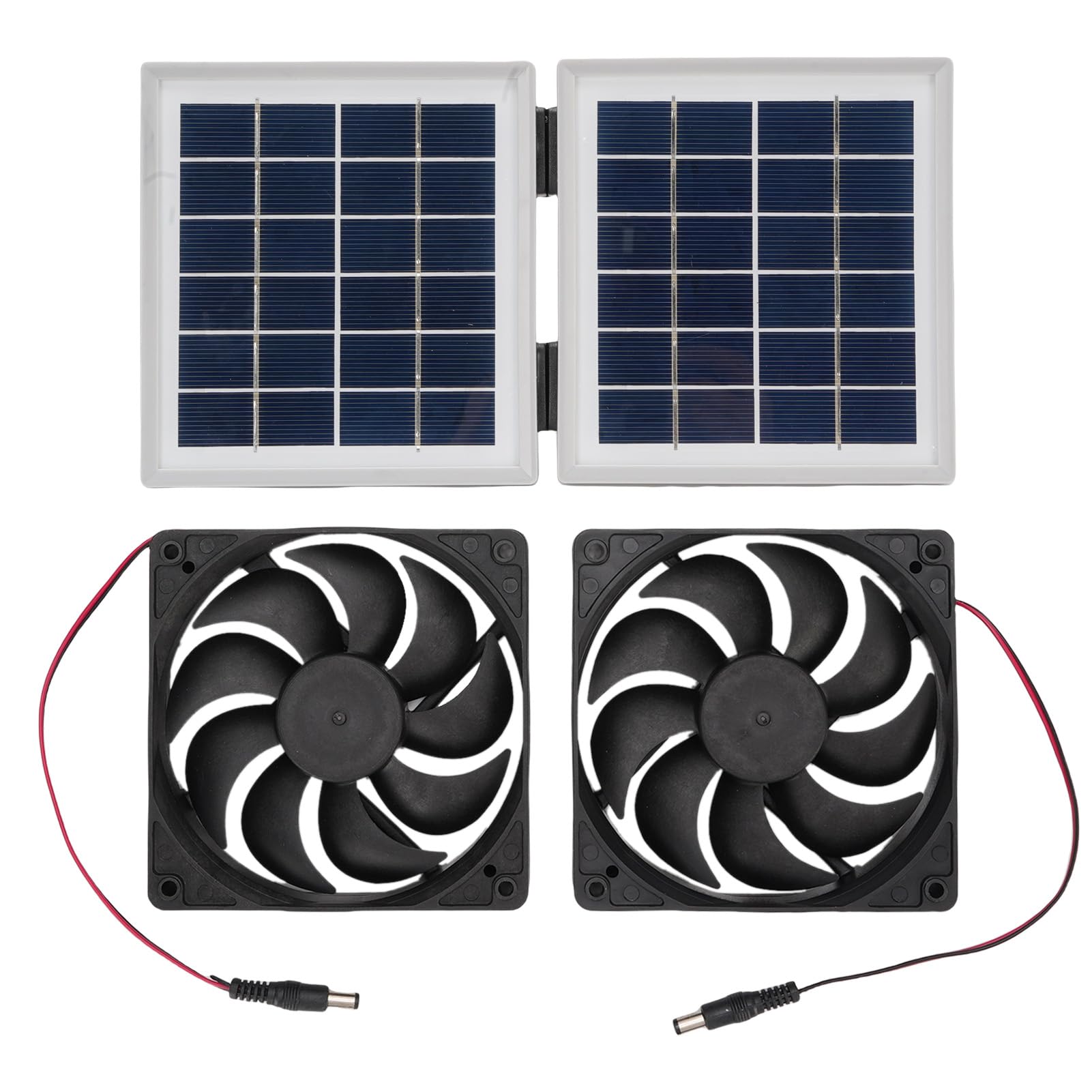 Słoneczny Wentylator Wyciągowy Ze Składanym Panelem 10 W, Przeciwdeszczowy(White)