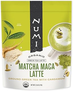 Organic Matcha Maca Latte Powder – Green Tea Matcha Latte Mix with Adaptogens & Antioxidants – Vegan & Gluten Free, 2.5 oz (Makes 17 Cups)