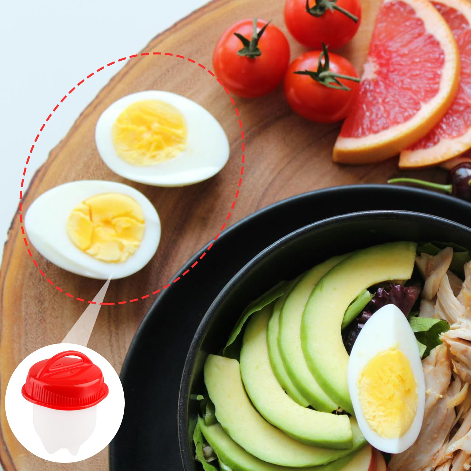 Rumyve 6pcs Non Stick Silicone Egg Boiler,No Shell Egg Poacher Cups,Egg Boiler Cooker Steamer Fast Cooking Egg for Kitchen,Breakfast - Image 4
