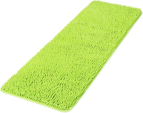 Miniatura 48 de Yeaban Alfombras de baño gris oscuro – Gruesas alfombras de baño de chenilla | Alfombras de baño absorbentes y lavables antideslizantes, alfombras
