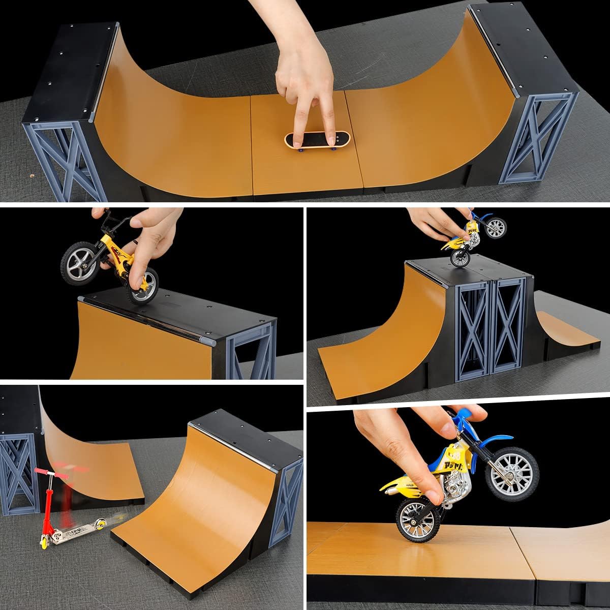 Half Pipe Skateboard Ramps Set, Bigger Fingerboard Pakistan Ubuy