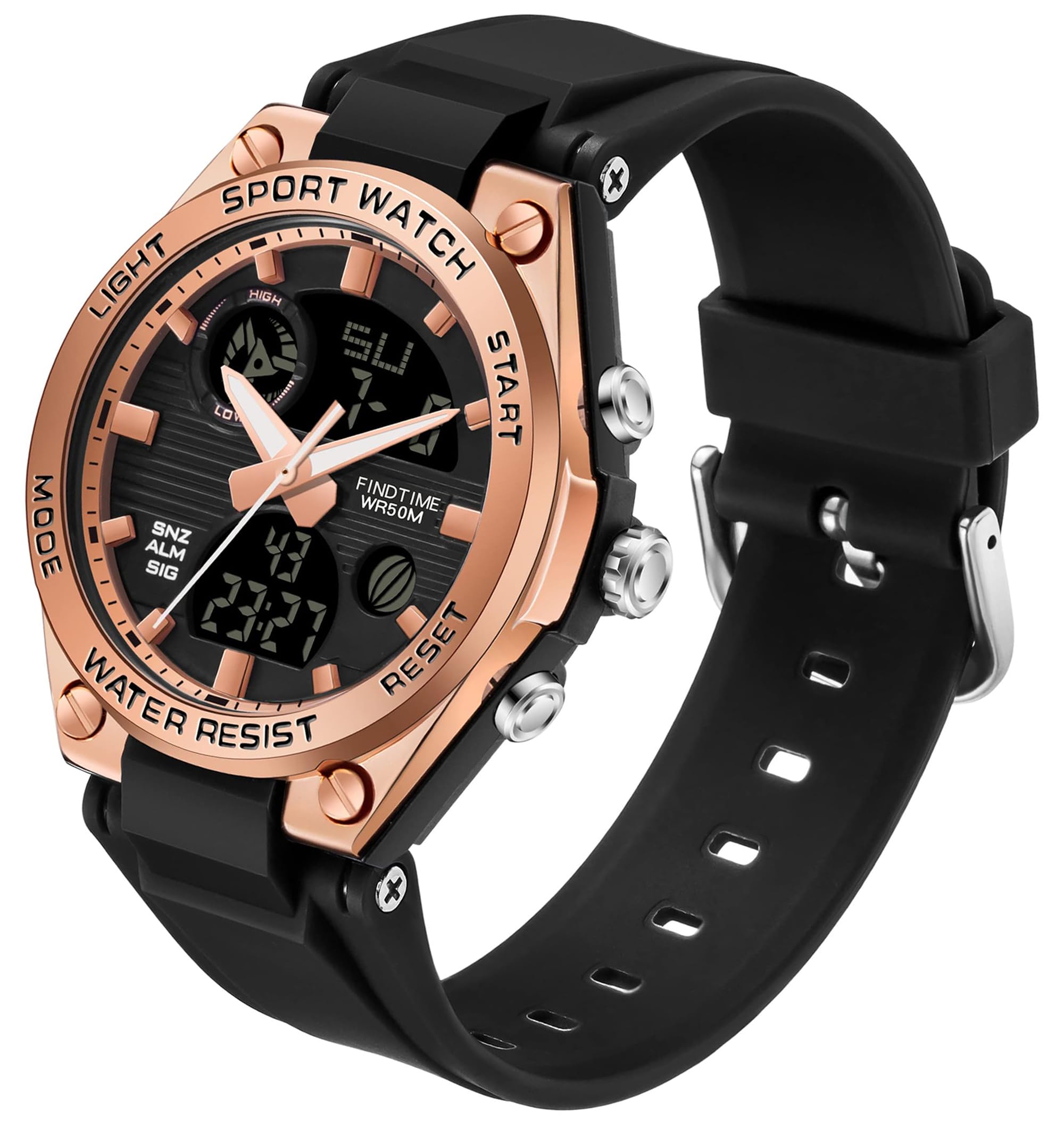 findtime Womens Digital Sports Watch Ladies Waterproof Watches Running Watch Military Wrist Watches for Women Tactical Countdown Alarm Stopwatch