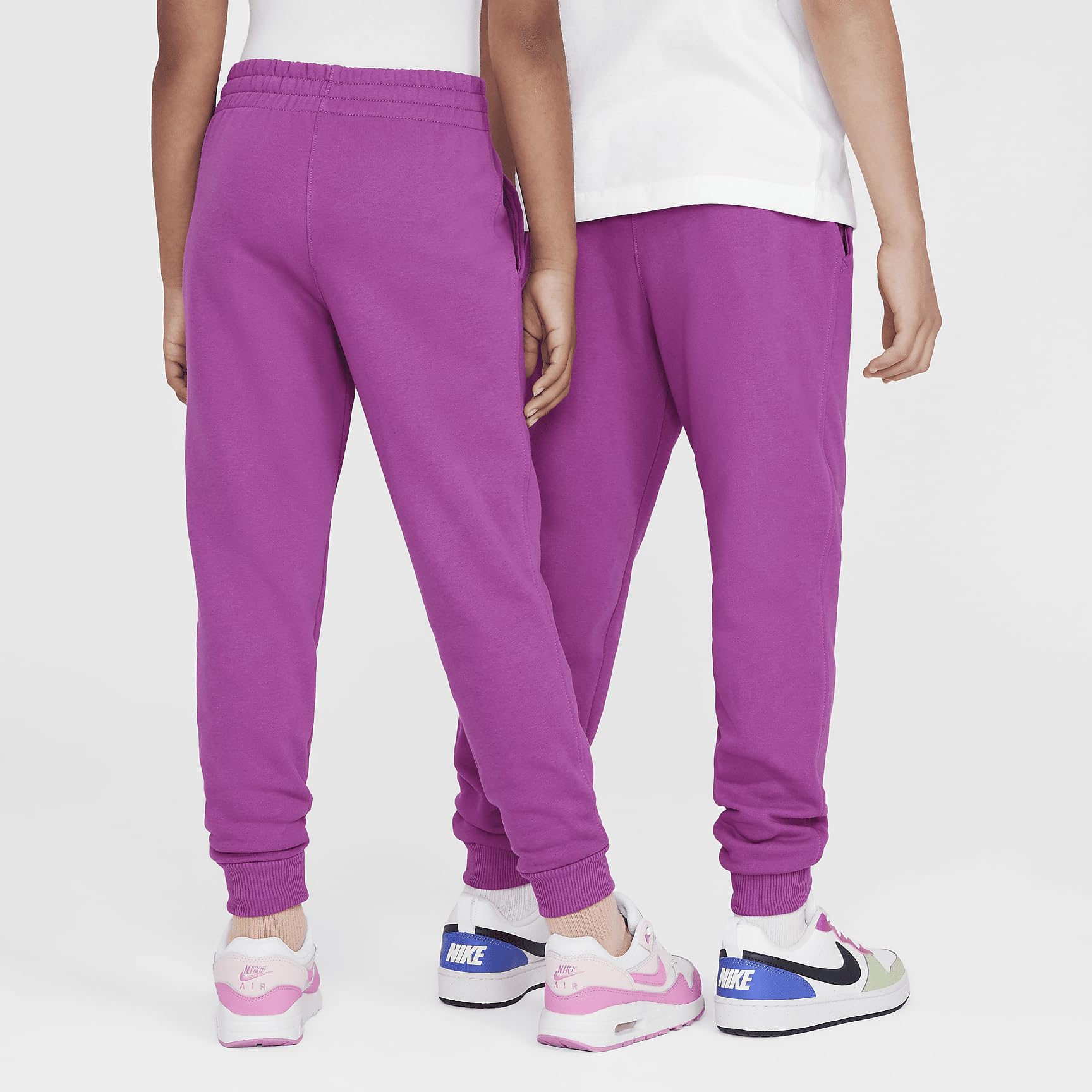 Nike Sportswear Club Fleece Big Kids' Joggers (FD3008-518, Hot Fuchsia/White) Size Large