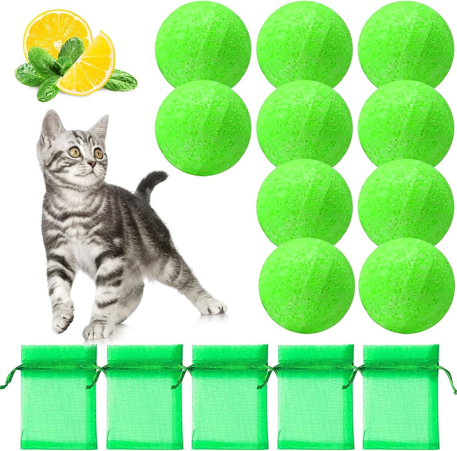 10 Pack Cat Repellent Outdoor and Indoor, Natural