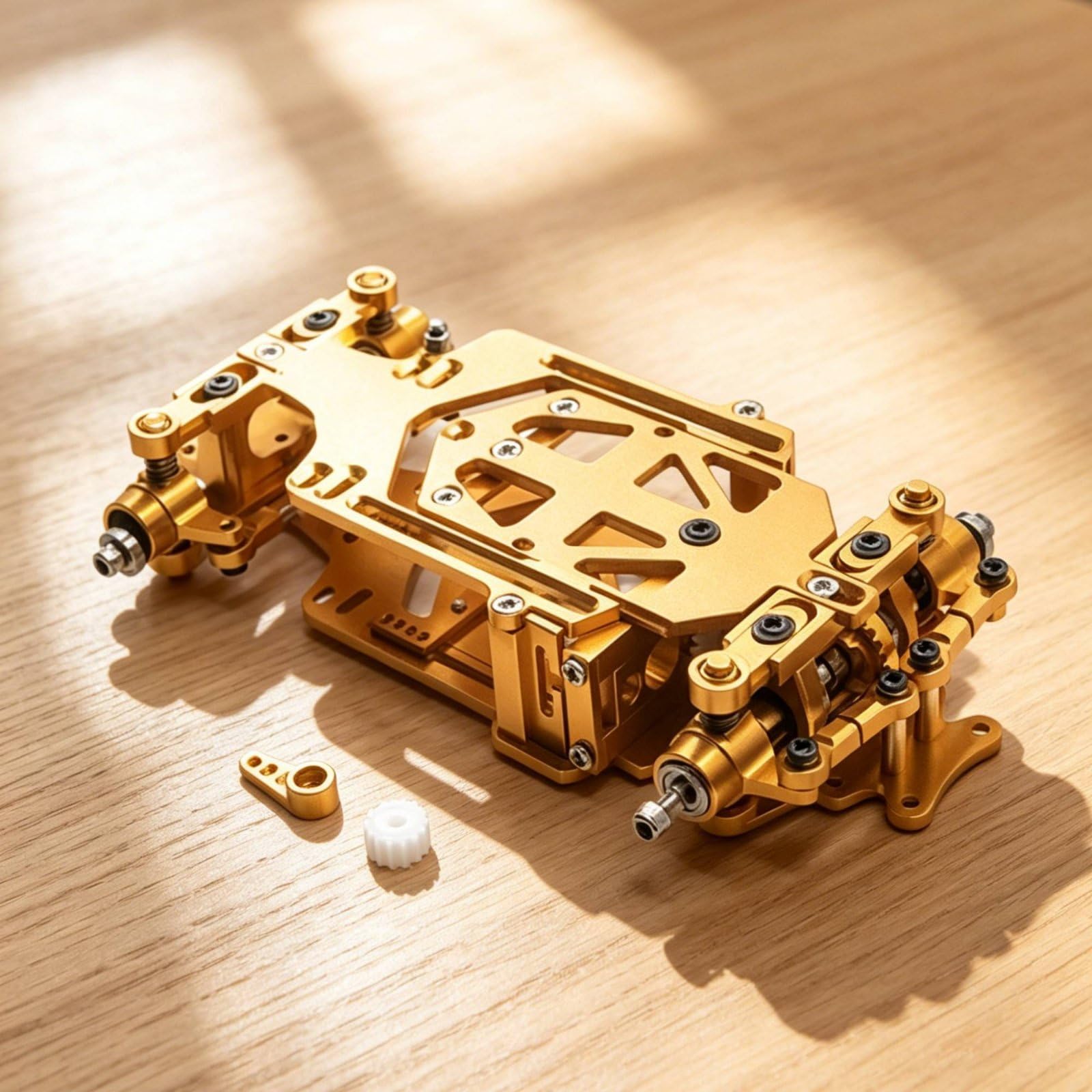 Mini Veicolo RC Struttura Compatta Chassis Metallico Layout Posteriore Regolabile per Progetti di Tuning Personalizzato Adatto per Amanti Della Precisione E Modellismo, Blu