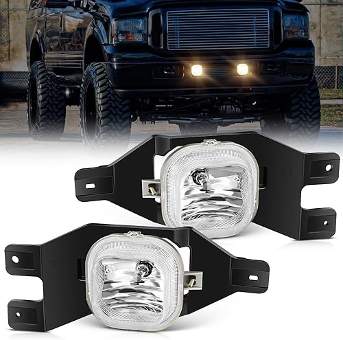 Nilight Conjunto de luces antiniebla compatible con Ford F250 F350 F450 F550 Super Duty 2001-2004 Ford Excursion 2001-2004 con bombillas H10 de 42 W