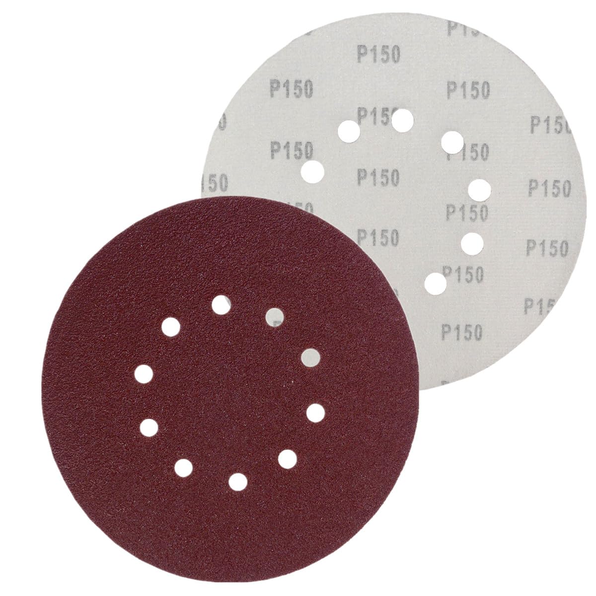 25 x Discos de lija KLETT Ø 225 mm, grano (a elegir), P40 – P240 con 10 agujeros, lijadora en seco, jirafa, lijadora de cuello largo, lijadora excéntrica (grano P150)