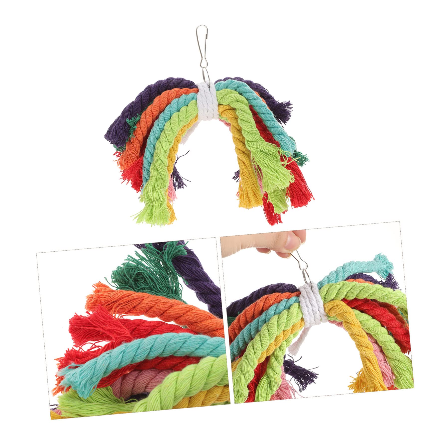 VANZACK 5pièces Jouet à Mâcher pour Perroquet Coton Accessoire Et Sûr pour Oiseaux Favorise Le Jeu Détente pour Cage à Oiseaux