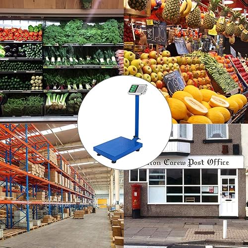Miniatura 8 de Henf Báscula electrónica de plataforma de peso de 661 libras, báscula de plataforma digital con pantalla LCD HD, báscula plegable de piso digital,