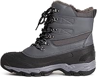 Vista 3 de Polar Suela impermeable para hombre, con forro de piel sintética totalmente forrada, botas de nieve duraderas para invierno