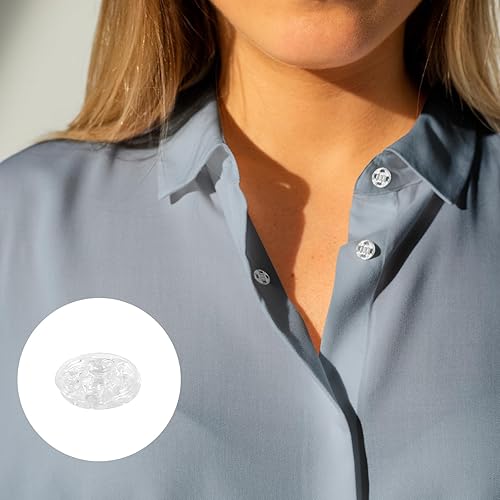 Miniatura 5 de 100 juegos de botones de plástico para coser invisibles en botones a presión, botón redondo transparente con caja de almacenamiento para baberos,