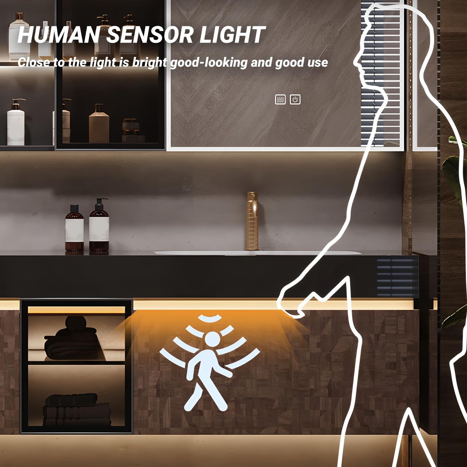 Moderno mobile da bagno doppio da 172,7 cm con lavabo sospeso design LED antiappannamento specchio mobile piano di lavoro in ardesia grigio modello – ideale per bagni contemporanei.