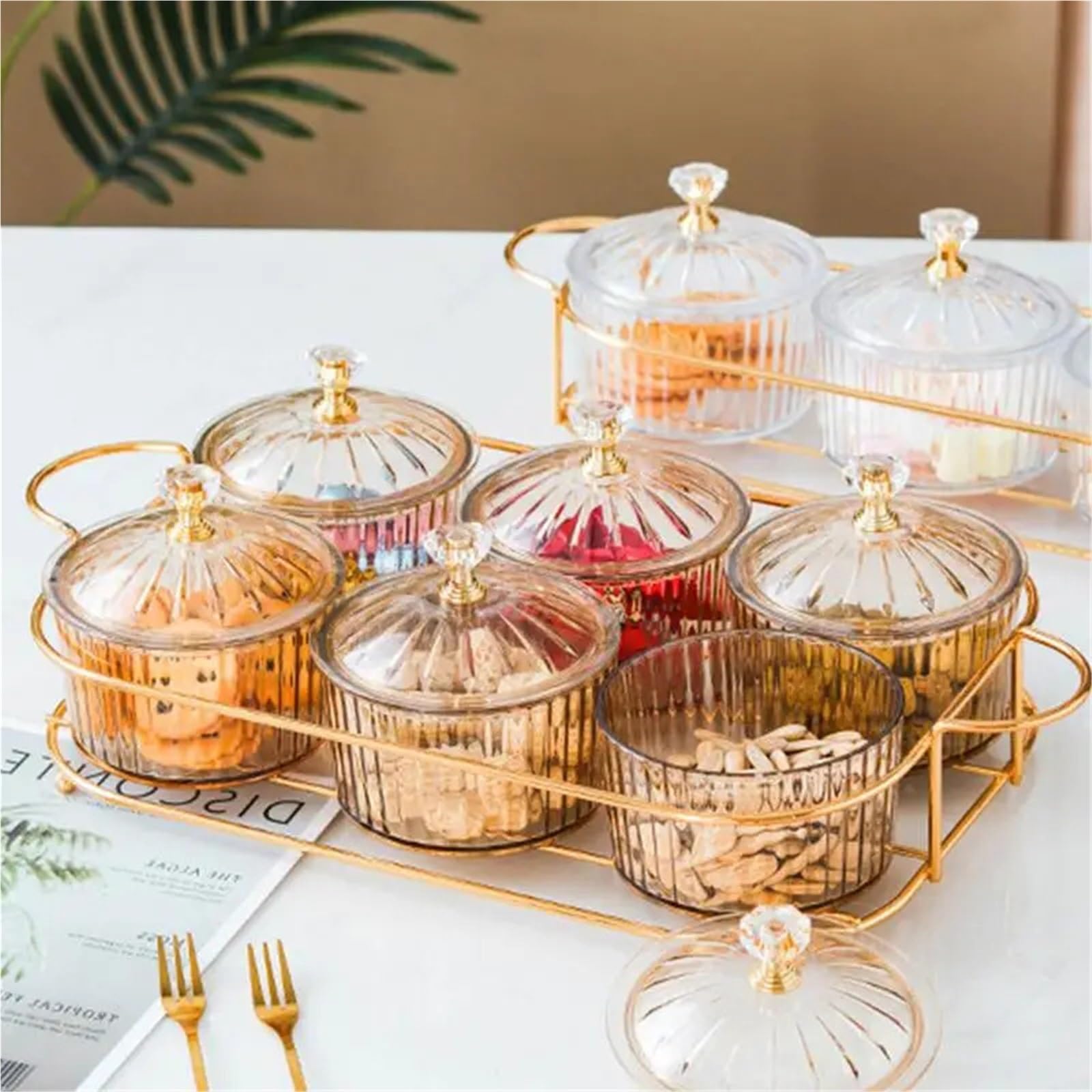 Getrocknete Obst Salat Platte Snack Gerichte Transparent Runde Dessert Glas FüR TrockenfrüChte(4clear)