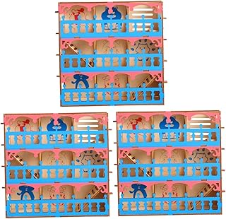 Ipetboom 3 Pçs Hamster Villa Labirinto Hamster Playground Hamster Labirinto Brinquedo Ratos Labirinto Casa Hamster Explorando Brinquedos Madeira Hamster Esconderijo Hamster Tubos E Túneis