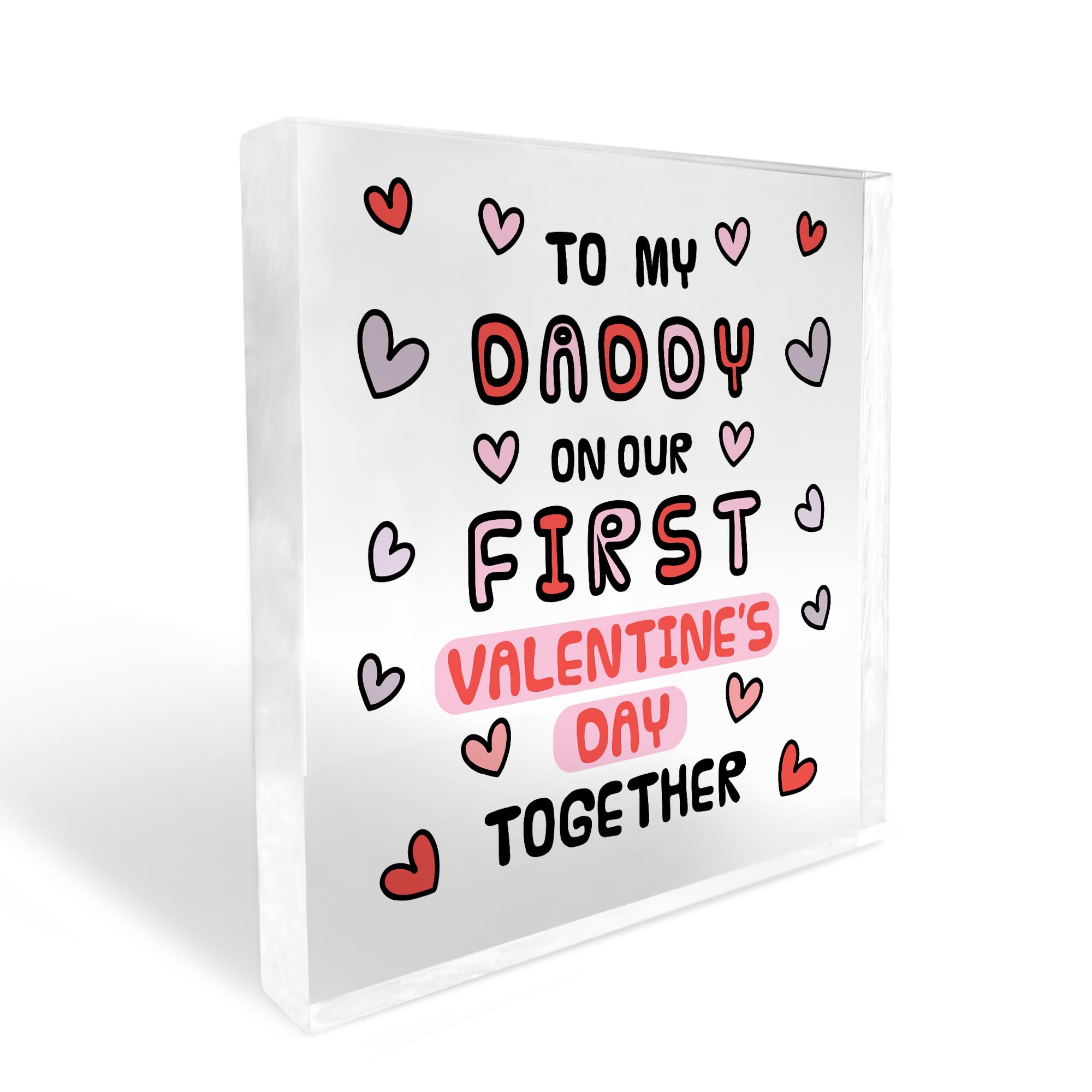 Red Ocean To My Daddy On Our First Valentine's Day, Valentine's Day Gift For New Dad, Valentines Gift From Baby, Daddy Valentines Gift From Daughter Son