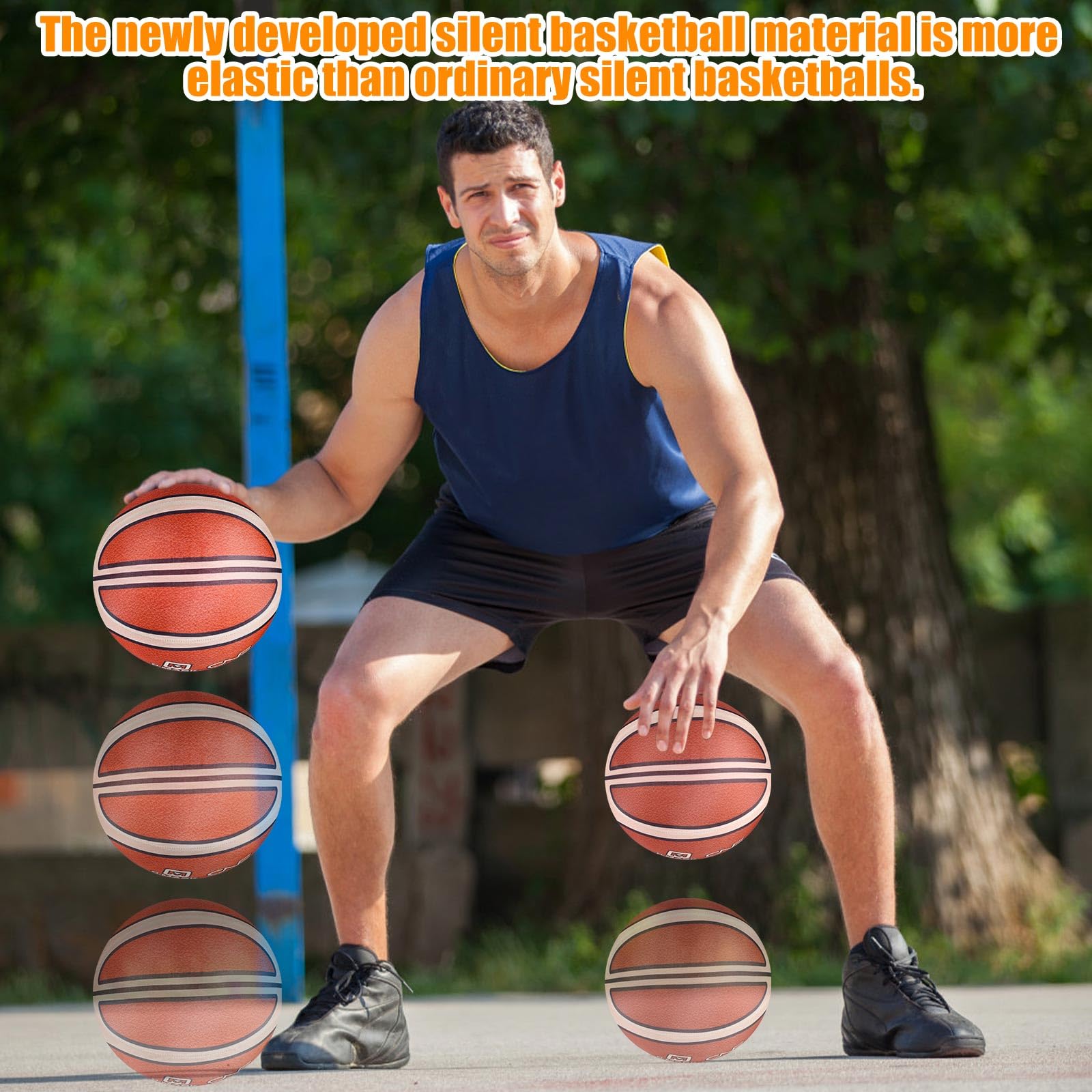 Silenzioso Rimbalzo Pallacanestro, Silenzioso Basket Dribbling Indoor Attrezzature per l'allenamento Palla Silenziosa Soundless Soft Bounce Dunk Basket Aggiornamento Silenzioso Basket per i Giovani