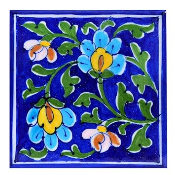 THE HIMALAYA CRAFT Decorative Ceramic Tiles for Wall (Multicolour, Standard Size)