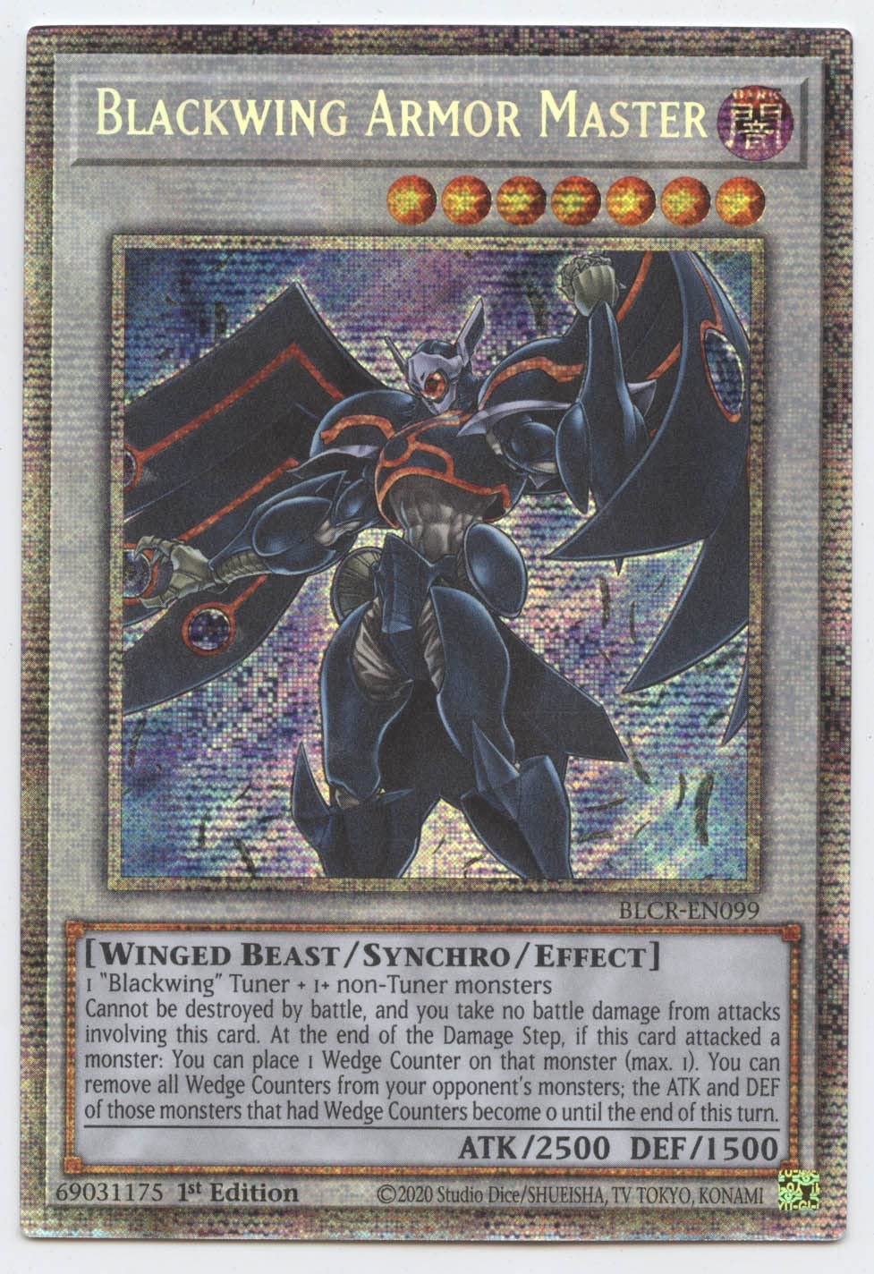 Yu-Gi-Oh! Blackwing Full Armor Master - LDS2-EN044 Secret Rare 1st Edition Collectible Card - View #3