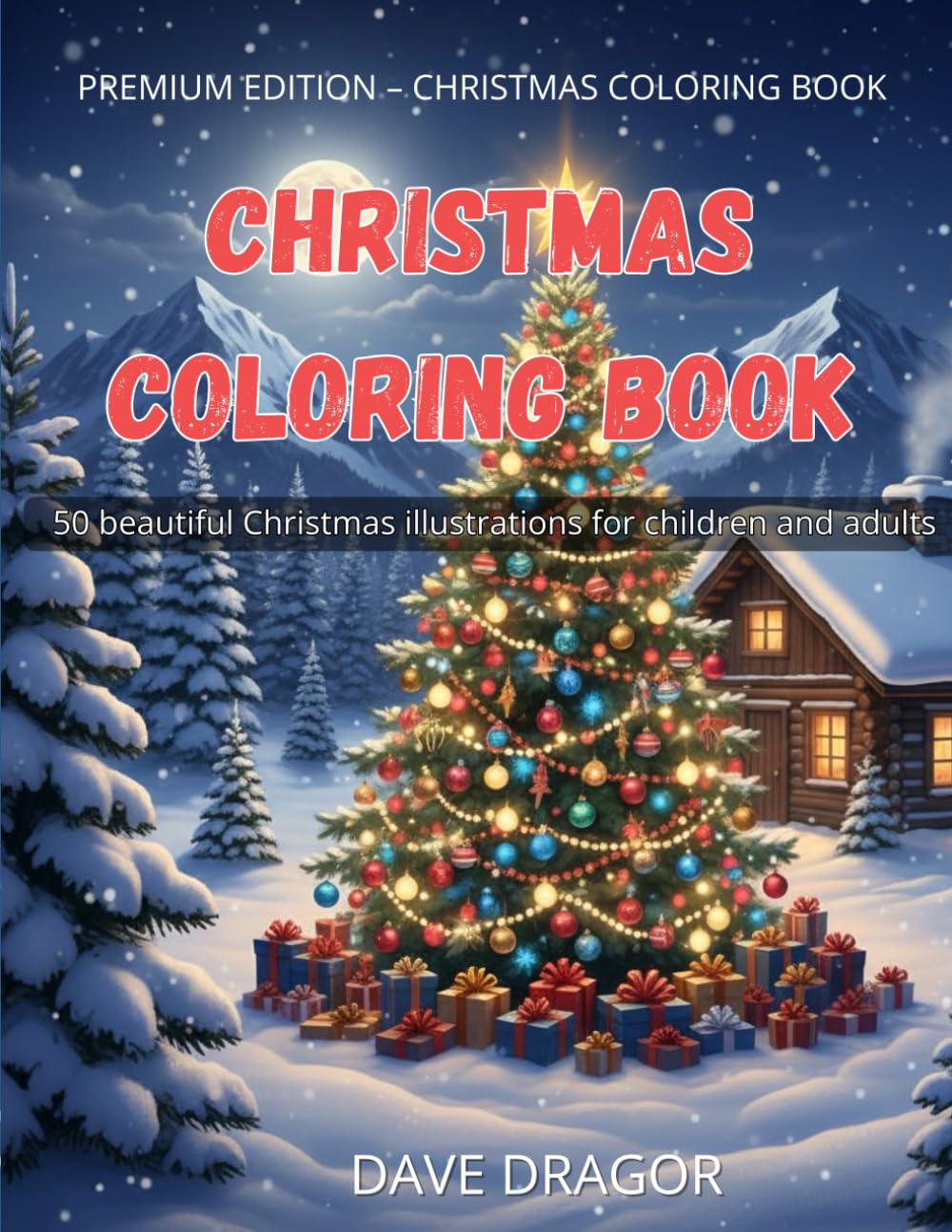 Christmas coloring book: 50 Christmas illustrations to color while waiting for Christmas