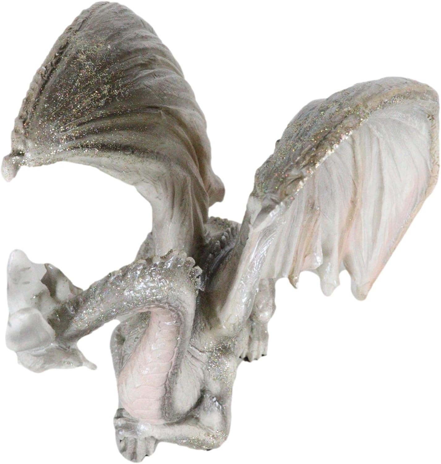 Ebros Gift Legendary Wise Old Gray Medieval Cloud Dragon in Repose Figurine 8" Long Dungeons and Dragons Fantasy Middle Earth Kingdom World Decorative Collectible Sculpture