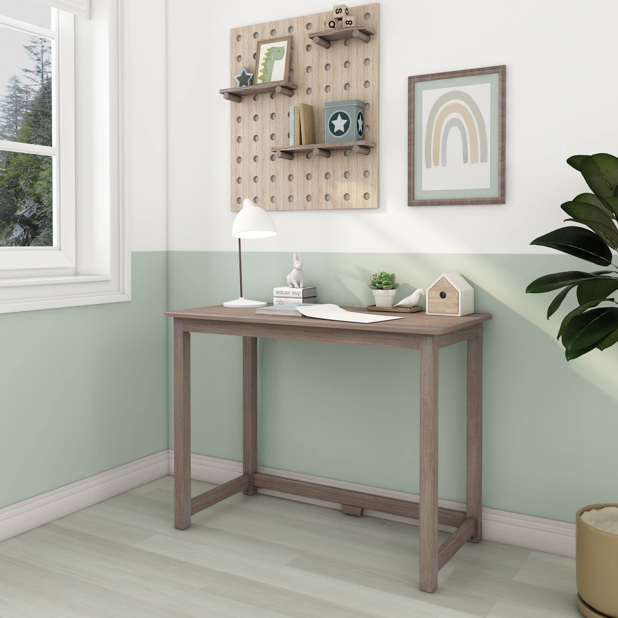 Amazon.com: Max & Lily Solid Wood Desk, 40 Inches, Clay