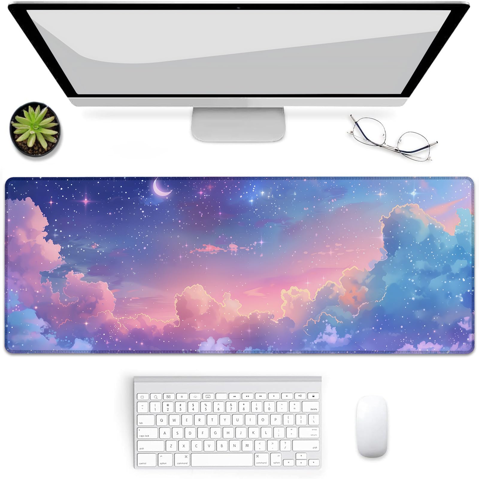 VANZEV Gaming Mouse Pad, Starry Sky-Themed Mouse Pad, Desk Mat, Non-Slip Rubber Base MousePads for Computers Laptop Office School Home Accessories