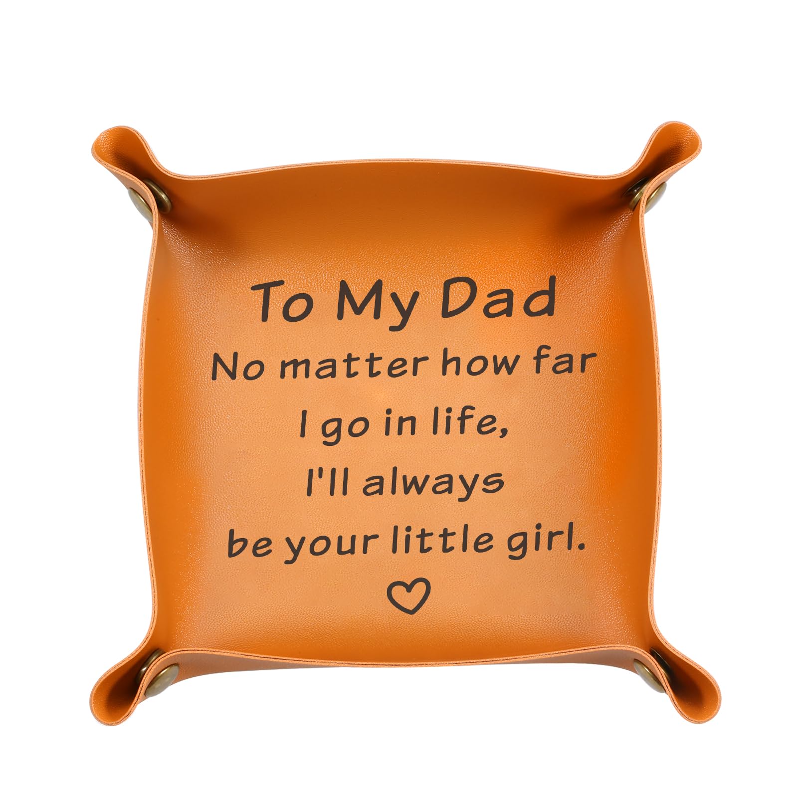 Dad Christmas Stocking Stuffers, Dad Gifts from Daughter, Leather Valet Tray for Men, Stocking Stuffer for Dads Grandpa Husband, Chritmas Gag Gifts