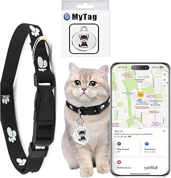 Cat Tracker Collar-Cat GPS Tracker-Cat Collar-GPS Tracker for Cats | Dual-System Tracker | Android and iOS Universal | No Monthly Fee | Waterproof | Works with Any Collar