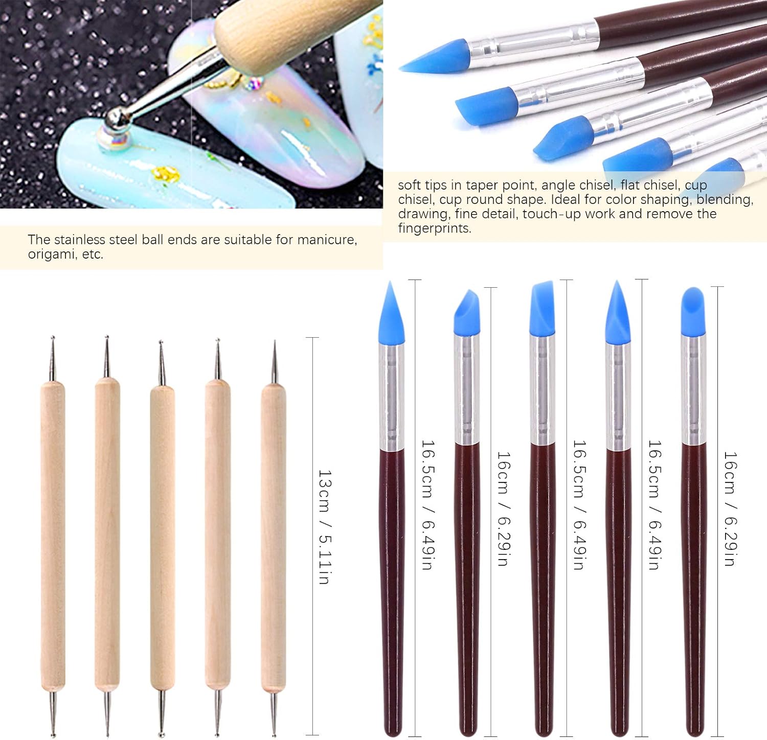 Swpeet 29Pcs Hand Modeling Clay Sculpting Tools Kits, Ball Stylus Tool, Wooden Dotting Tools, Rubber Tip Pens, Sculpture Knives, Ceramic Pottery Tools Sculpting Kit for Making Modeling Clay