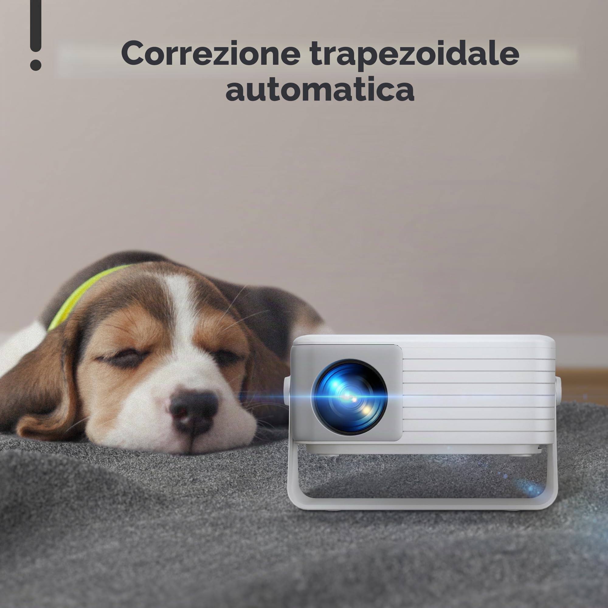 AKIYO O1 Mini Proiettore con Treppiede, Full HD 1080P, Regalo per Bambini