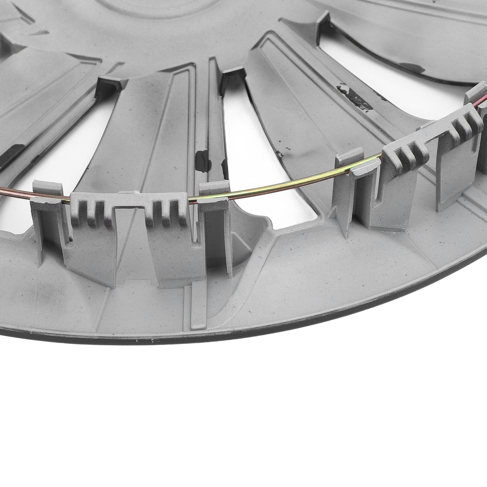 SIXRUN Coprimozzi 15 Pollici 4 Pezzi Copricerchi Universali in Materiale ABS, Design con Fibbia per SUV per Auto Camion con Resistenza Ai Graffi Adatto per Sedile V40