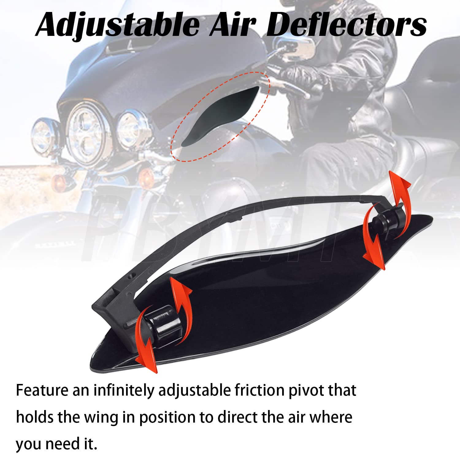 PBYMT Side Wings Air Deflectors, Fairing Side Wing Windshield, Fairing