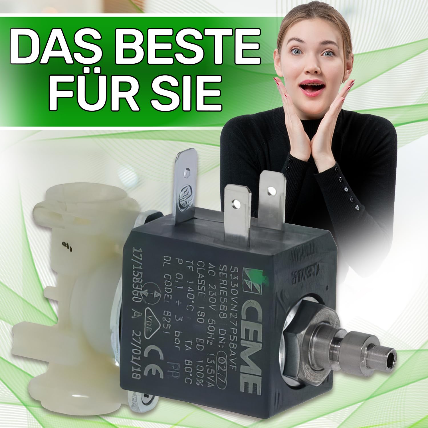 3va 230v elektrozawór elektromagnetyczny z oryginalnym kodem 5213218251 dla DeLonghi - 5 lat - ONIX TECH