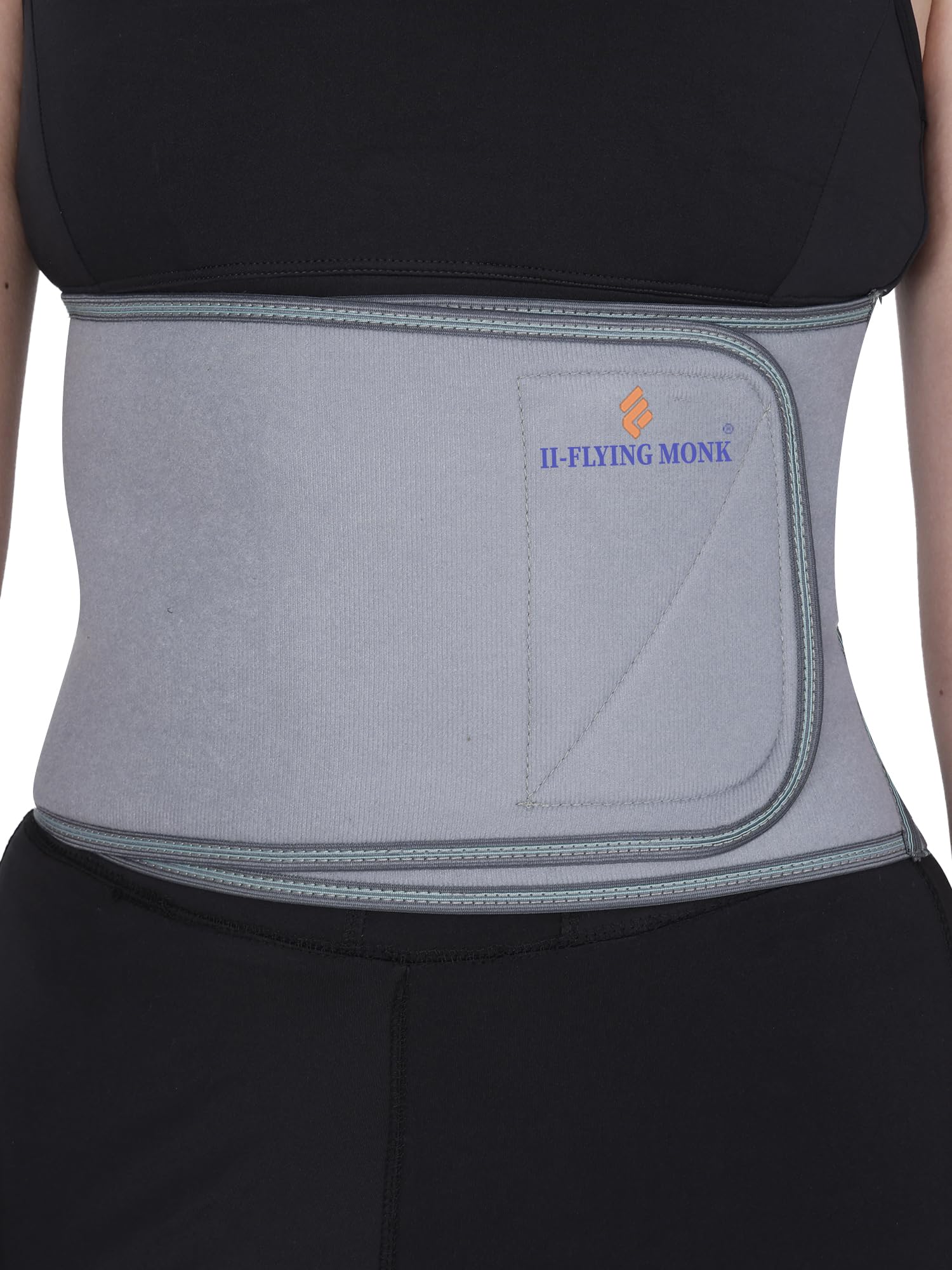Flying Monk Postpartum Abdominal Belt, Post Delivery Recovery Support, Grey Compression Wrap for C-Section and Natural Birth-image-19