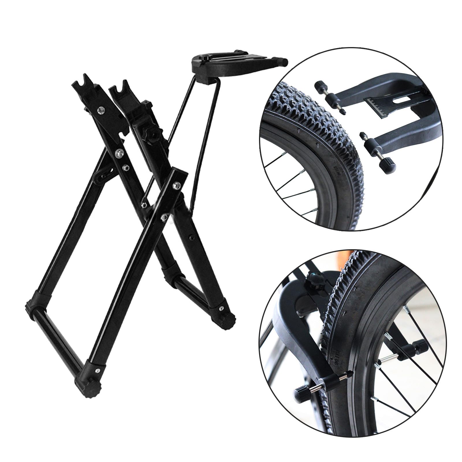 PURPLELILY Bike Tire Truing Stand Meccanico Truing Stand Biciclette Manutenzione Ruota Ruota Truing Stand Cross Land Bike Wheel Holder