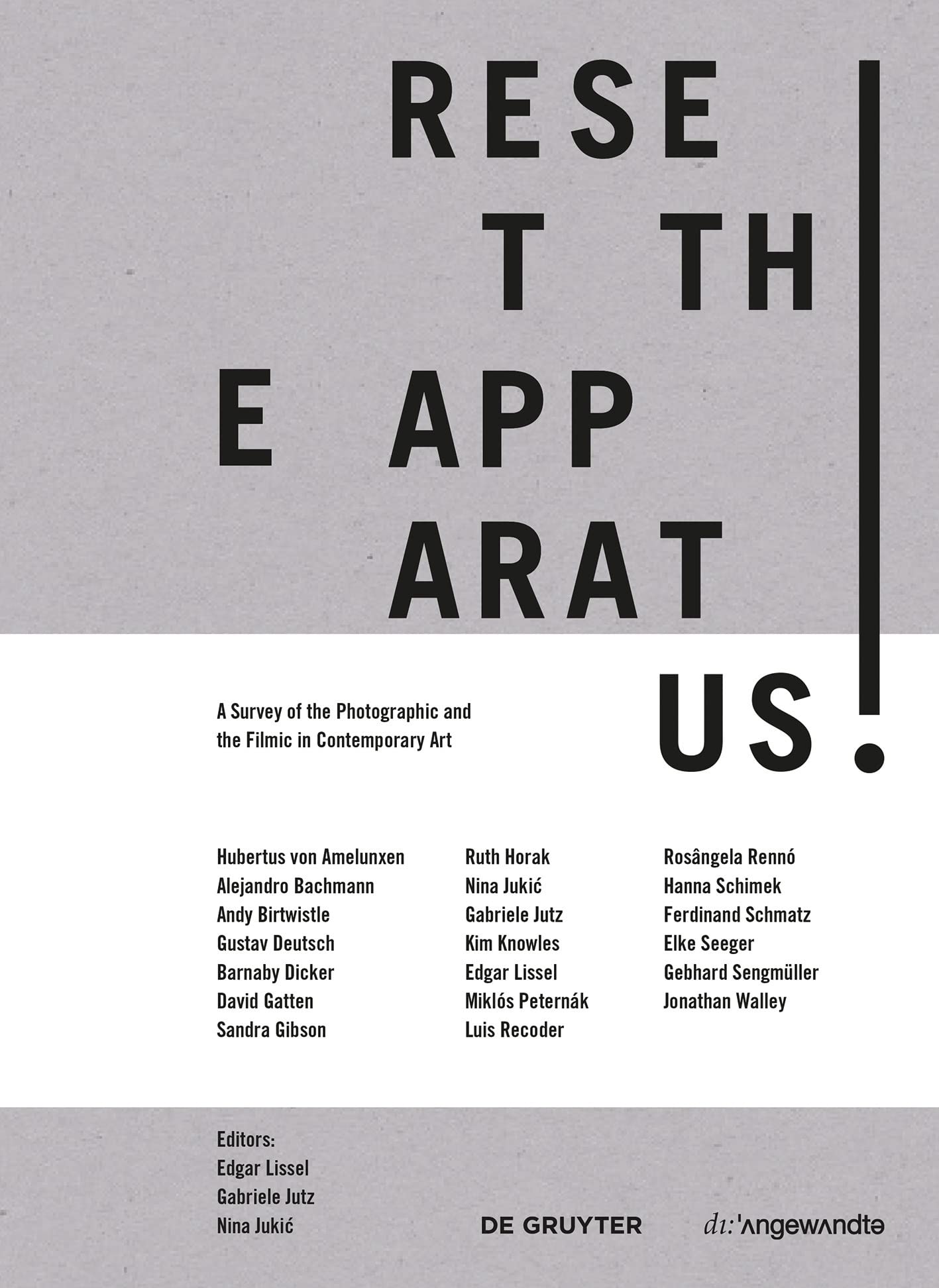 Livre Reset the Apparatus pour comprendre la persistance de l'art photographique actuel