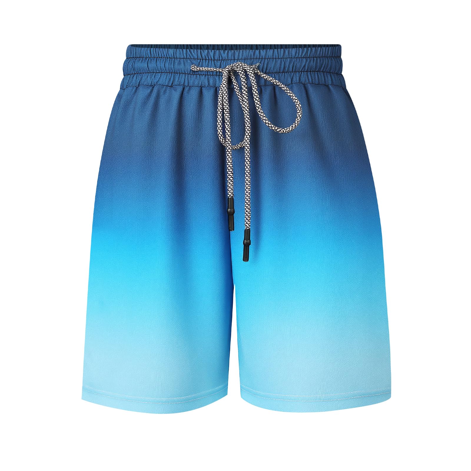 OSDUE Badehose Jungen, Badeshorts Kinder mit Taschen Schnelltrocknend Kurz Schwimmhose 2 in 1 Boardshorts mit Kompression Innenhose Elastischer Bund Verstellbare Tunnelzug Badehosen für 7-14 Jahre