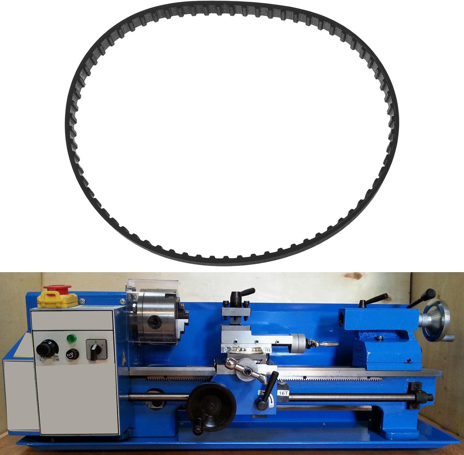 ECSiNG Timing Belt of Mini Lathe 70T Compatible with Real Bull 7x12 7x14 Type Compatible with Amadeal CJ18 Model