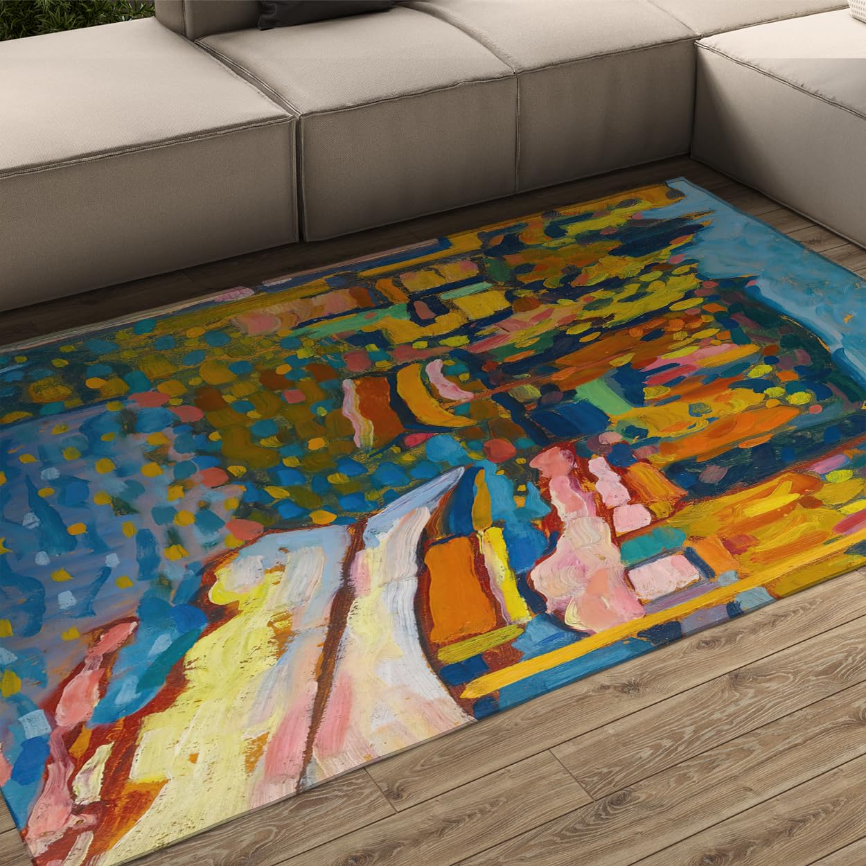 Tapis Salon Paysages Riverains Sol Anti-Glisse Sécurisé pour Enfant