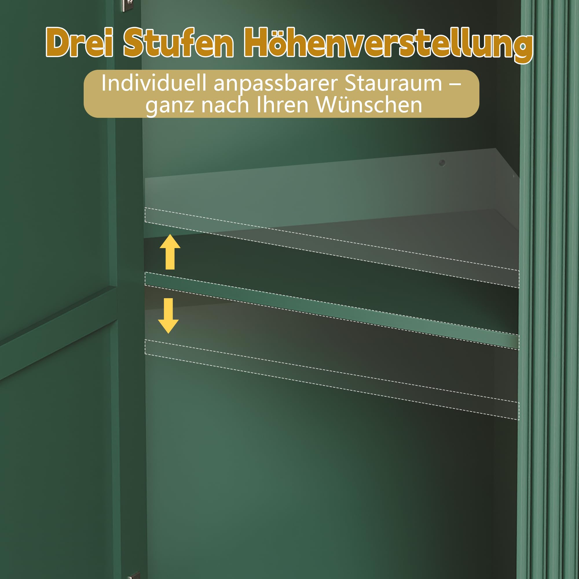 HOLTICO Barschrank, Weinschrank mit Verstellbarem Regal Eckschrank mit Glashalter Minibar für Küche, Wohnzimmer, Esszimmer (Grün)