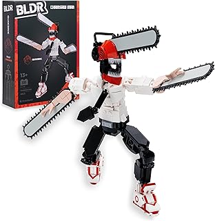 BLDR Chainsaw Man Building Set - 10-Inch Buildable Articulated Action Figure with 311 Pieces, 0040