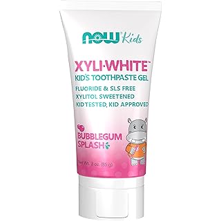 NOW Foods Solutions, Xyliwhite™ Toothpaste Gel for Kids, Bubblegum Splash Flavor, Kid Approved! 3-Ounce, packaging may vary